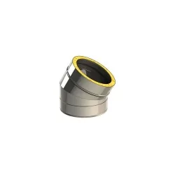coude 30 - conduit de fumée double paroi isolé