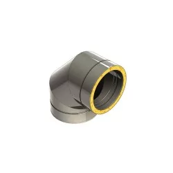 coude 90 - conduit de fumée double paroi isolé