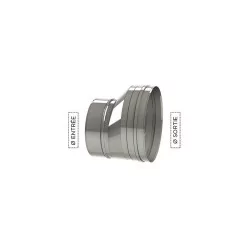 augmentation excentrée - conduit de fumée simple paroi