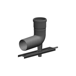 coude 87 avec pied de soutien coulissant - conduit de fumée condensation simple paroi
