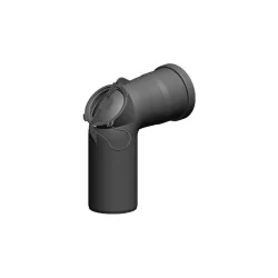 coude 87 avec trappe d'inspection - conduit de fumée condensation simple paroi