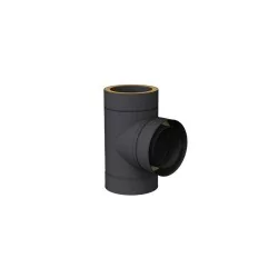 te 90 noir - conduit - conduit de fumée double paroi isolé noir