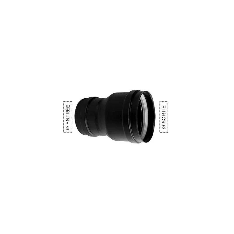 Réduction émaillée Noire D153 - Diamètre De Réduction Jusqu'à 125 Mm - Pour Raccords De Tuyauterie