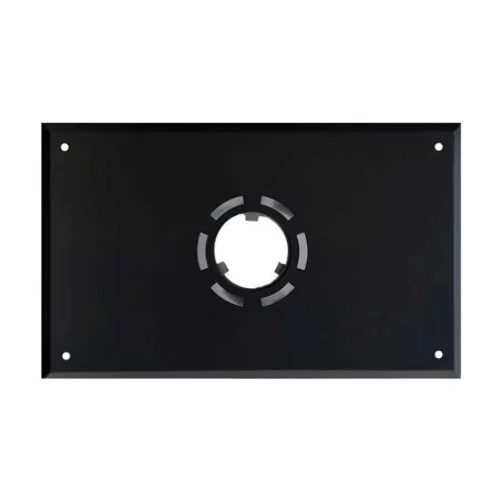 plaque de tubage ventilee rectangle noir - accessoire conduit de fumée