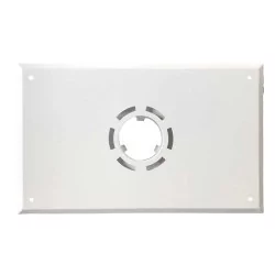 plaque de tubage ventilee rectangle blanc - accessoire conduit de fumée