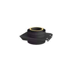 plaque de support réglable - conduit de fumée triple paroi isolé noir