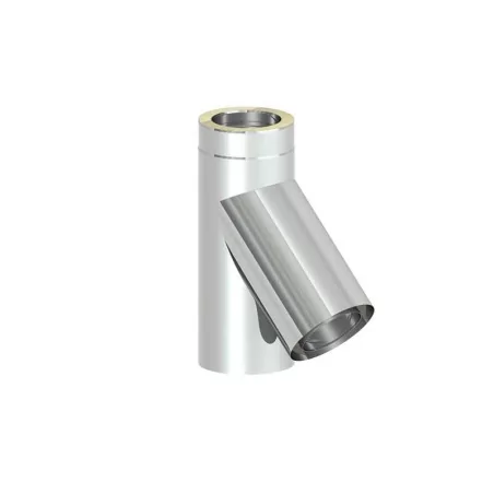 té 135 - conduit de fumée design double paroi bois