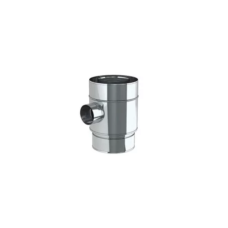 adaptateur inox DW avec prise d'air- conduit de fumée concentrique pour poêle à pellet