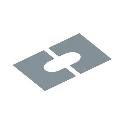 plaque de finition carrée en 2 parties - accessoire conduit de fumée - 45°