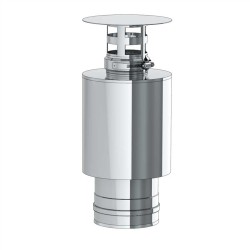 terminal vertical court inox - conduit de fumée concentrique pour poêle à pellet
