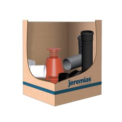 kit pps C9 avec terminal mitron - conduit de fumée condensation simple paroi