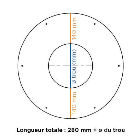 Rosace de finition dimensions