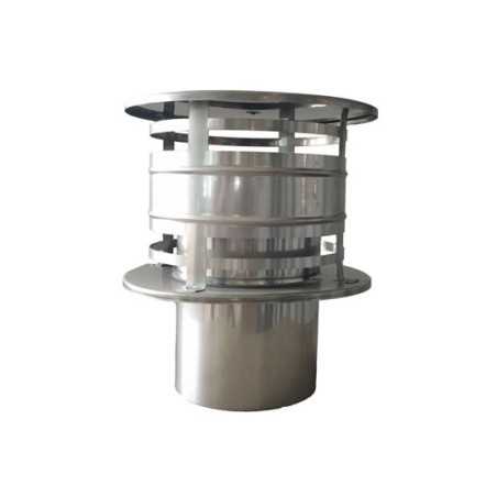 Chapeau inox anti-pluie et protection vent - Accessoire conduit de fumée simple paroi gamme FU Chapeau inox anti-pluie et protection vent - Accessoire conduit de fumée simple paroi gamme FU