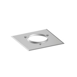 Plaque d'étanchéité avec bords tombés 400x400 - accessoire tubage flexible inox