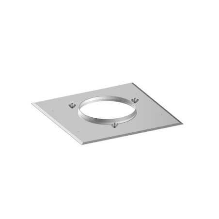 Plaque d'étanchéité avec bords tombés 400x400 pour tubage flexible isolé Plaque d'étanchéité avec bords tombés 400x400 pour tubage flexible isolé