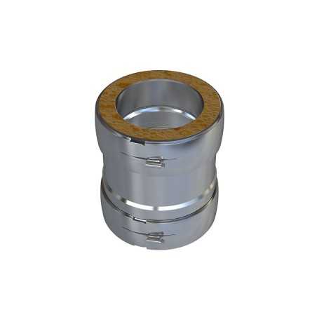 Raccord connexion conduit isolé vers tubage flexible inox isolé Jeremias