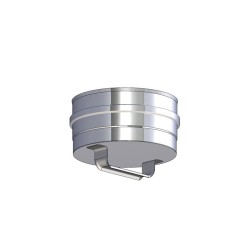 Tampon bas de conduit avec poignée pour conduit de fumée simple paroi inox
