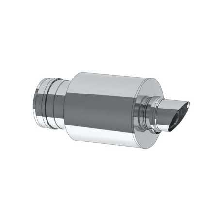 terminal horizontal court - conduit de fumée concentrique pour foyer et poêle gaz