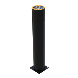 support autoportant noir réglable - conduit de fumée double paroi isolé