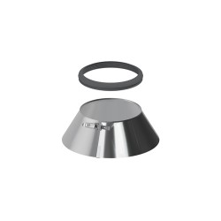 Collerette avec joint pour conduit de fumée inox simple peau Jeremias