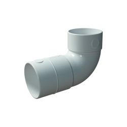 Coude 90° PVC pour conduit semi-rigide - VMC - Ekkoair Jeremias